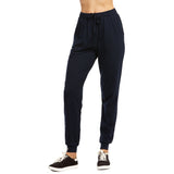 Women's Lightweight Cotton Blend Jersey Jogger Pants with Side Pockets