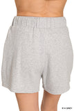 Zenana Women’s Fleece Long Sleeve Sweatshirt & Shorts Set