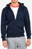 Knocker Men's Full Zip Up Heavyweight Cotton Blend Fleece Hoodie Sweatshirt