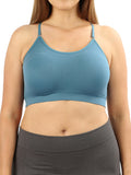 Women's Seamless One-size Bralette Cross-Back Padded Sports Bras with Adjustable Strap