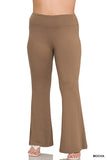 Zenana Regular and Plus Size Buttery Soft Banded High Waist Flared Leg Yoga Pants