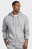 ET TU Men's Full Zip Up Lightweight Cotton Blend Fleece Hoodie Sweatshirt