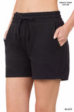 Plus Size Drawstring Casual Relaxed Sweat Jogger Bermuda Shorts with Pockets