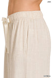 Zenana Women’s Linen Drawstring Wide-Leg Lightweight Pants