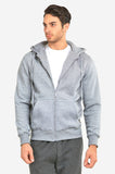 Knocker Men's Full Zip Up Heavyweight Cotton Blend Fleece Hoodie Sweatshirt