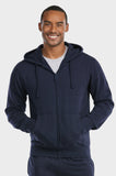 ET TU Men's Full Zip Up Lightweight Cotton Blend Fleece Hoodie Sweatshirt