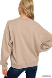 Zenana Women’s Fleece Long Sleeve Pullover Sweatshirt & Jogger Set