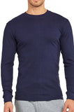 Men's Classic Waffle Knit Heavyweight Cotton Long Sleeve Thermal T-Shirt Top