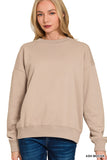 Zenana Women’s Fleece Long Sleeve Pullover Sweatshirt & Jogger Set