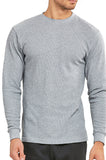 Men's Classic Waffle Knit Heavyweight Cotton Long Sleeve Thermal T-Shirt Top