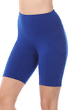 Zenana Plus Size Yoga Running Compression Exercise Exercise Biker Shorts with Side Pockets