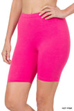 Women Premium Cotton Mid Thigh Length Biker Short Leggings