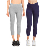 Women & Plus Soft Cotton Active Stretch Ankle/Capri Length Lightweight Leggings