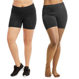 Plus Size Women's Ribbed Waistband 12" Biker Workout Running Seamless Shorts