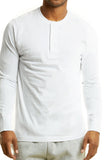 Knocker Men's Long Sleeve 3-Button Classic Athletic Henley Tee Shirts Top (S-3XL)