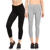 Women & Plus Soft Cotton Active Stretch Ankle/Capri Length Lightweight Leggings