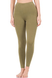Zenana Women Premium Cotton High Waist Full Ankle Length Leggings