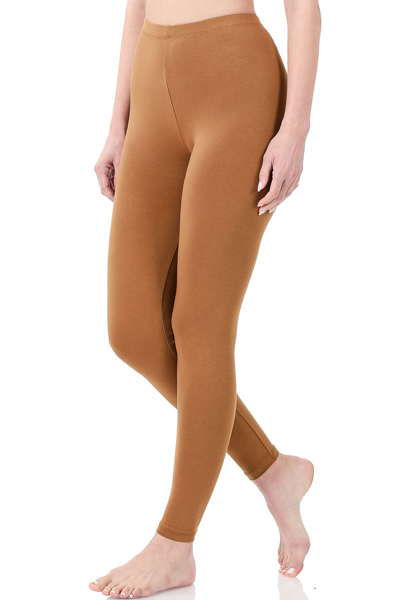 Women's High Waist, Full Length Leggings - Bright