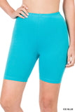 Women Premium Cotton Mid Thigh Length Biker Short Leggings