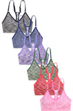 6 Packs of Sofra Women's Seamless Onesize Workout Fitness Gym Sports Bra