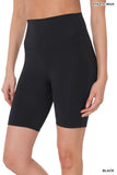 Women's  Athletic High Rise Wideband Workout Biker Shorts Activewear