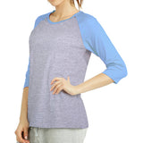 Sofra Women Jersey Raglan 3/4 Sleeve Baseball Tee Shirts Top