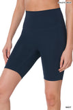 Women's  Athletic High Rise Wideband Workout Biker Shorts Activewear