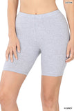 Women Premium Cotton Mid Thigh Length Biker Short Leggings