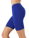 Plus Size Premium Cotton Mid Thigh Length Biker Shorts (1X-3X)