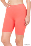 Women Premium Cotton Mid Thigh Length Biker Short Leggings