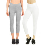 Women & Plus Soft Cotton Active Stretch Ankle/Capri Length Lightweight Leggings