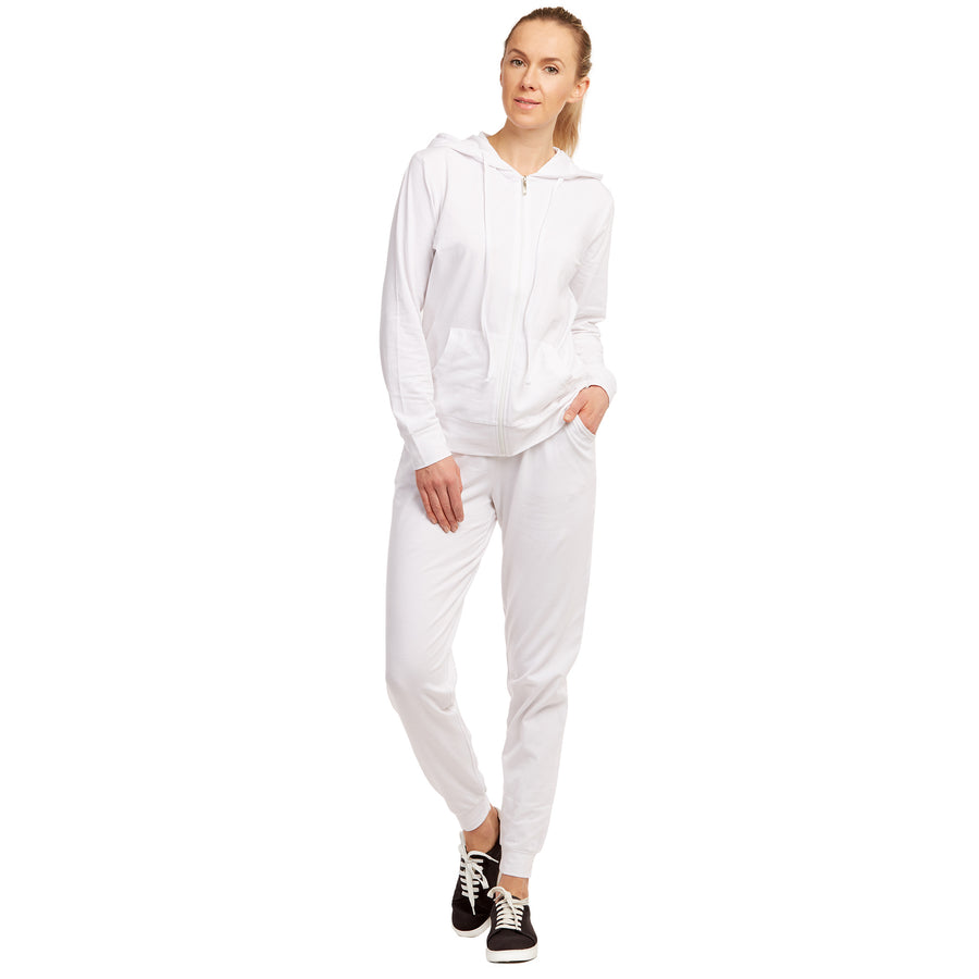 Women's Lightweight Cotton Jogger Pants and Zip-UP Hoodie Tracksuit Sets