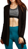 Plus Size Classic Open Front Rayon Drape Lightweight Cardigan