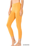 Women Plus Size Premium Cotton Mid-High Waist Capri Leggings