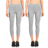 Women & Plus Soft Cotton Active Stretch Ankle/Capri Length Lightweight Leggings