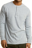 Knocker Men's Long Sleeve 3-Button Classic Athletic Henley Tee Shirts Top (S-3XL)