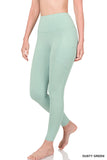 Plus Size Casual Stretch Active Wide Waistband Tight Leggings with Pockets