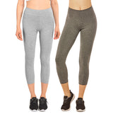 Women & Plus Soft Cotton Active Stretch Ankle/Capri Length Lightweight Leggings