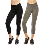 Women & Plus Soft Cotton Active Stretch Ankle/Capri Length Lightweight Leggings