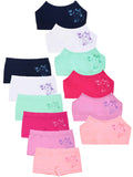 6 Packs of Sofra Girls Seamless Sports Boyshorts Panty and Training Bra Sets