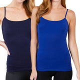 Juniors & Girls Basic Adjustable Spaghetti Strap Cropped Camisole Tank Top with Inner Shelf Bra