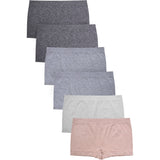 6 Packs of Women Seamless Boyshorts Classy Sexy Stretch Panty (Multi Colors and Patterns)