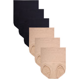 6 Packs of SOFRA Ladies Seamless Ultra Firm Control Brief/Thong Underwear Girdle Shapewear