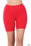 Women Premium Cotton Mid Thigh Length Biker Short Leggings