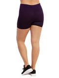 Plus Size Women's Ribbed Waistband 12" Biker Workout Running Seamless Shorts