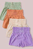 Zenana Plus Size Casual Windbreaker Smocked Waistband Running Active Gym Shorts w/Built-In Inner Brief